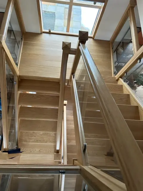 glass staircase